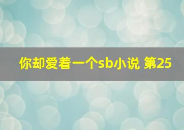 你却爱着一个sb小说 第25